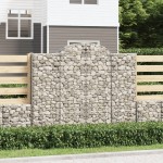 vidaXL Coșuri gabion arcuite 14 buc 200x50x160/180 cm, fier galvanizat vidaXL Coșuri gabion arcuite 14 buc 200x50x160/180 cm, fier galvanizat