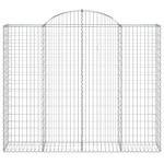 vidaXL Coș gabion arcuit, 15 buc, 200x50x160/180 cm, fier galvanizat vidaXL Coș gabion arcuit, 15 buc, 200x50x160/180 cm, fier galvanizat