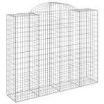 vidaXL Coșuri gabion arcuite 40 buc, 200x50x160/180cm, fier galvanizat vidaXL Coșuri gabion arcuite 40 buc, 200x50x160/180cm, fier galvanizat