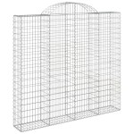 vidaXL Coșuri gabion arcuite 10 buc, 200x50x180/200cm, fier galvanizat vidaXL Coșuri gabion arcuite 10 buc, 200x50x180/200cm, fier galvanizat