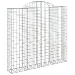 vidaXL Coșuri gabion arcuite 11 buc, 200x50x180/200cm, fier galvanizat vidaXL Coșuri gabion arcuite 11 buc, 200x50x180/200cm, fier galvanizat