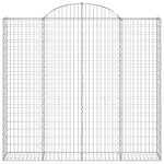 vidaXL Coșuri gabion arcuite 11 buc, 200x50x180/200cm, fier galvanizat vidaXL Coșuri gabion arcuite 11 buc, 200x50x180/200cm, fier galvanizat
