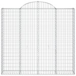vidaXL Coșuri gabion arcuite 12 buc, 200x50x180/200cm, fier galvanizat