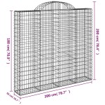 vidaXL Coșuri gabion arcuite 13 buc, 200x50x180/200cm, fier galvanizat vidaXL Coșuri gabion arcuite 13 buc, 200x50x180/200cm, fier galvanizat
