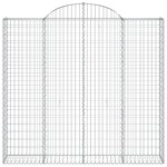 vidaXL Coșuri gabion arcuite 20 buc, 200x50x180/200cm, fier galvanizat