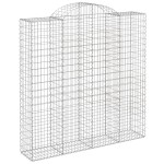 vidaXL Coșuri gabion arcuite, 2 buc 200x50x200/220 cm, fier galvanizat