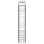 vidaXL Coșuri gabion arcuite, 2 buc 200x50x200/220 cm, fier galvanizat