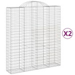 vidaXL Coșuri gabion arcuite, 2 buc, 200x50x220/240cm, fier galvanizat vidaXL Coșuri gabion arcuite, 2 buc, 200x50x220/240cm, fier galvanizat