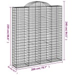 vidaXL Coșuri gabion arcuite, 2 buc, 200x50x220/240cm, fier galvanizat vidaXL Coșuri gabion arcuite, 2 buc, 200x50x220/240cm, fier galvanizat