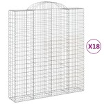 vidaXL Coșuri gabion arcuite, 18 buc 200x50x220/240cm, fier galvanizat vidaXL Coșuri gabion arcuite, 18 buc 200x50x220/240cm, fier galvanizat
