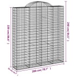 vidaXL Coșuri gabion arcuite, 18 buc 200x50x220/240cm, fier galvanizat vidaXL Coșuri gabion arcuite, 18 buc 200x50x220/240cm, fier galvanizat