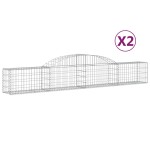 vidaXL Coșuri gabion arcuite, 2 buc., 300x30x40/60 cm, fier galvanizat vidaXL Coșuri gabion arcuite, 2 buc., 300x30x40/60 cm, fier galvanizat