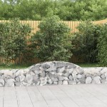 vidaXL Coșuri gabion arcuite, 2 buc., 300x30x40/60 cm, fier galvanizat vidaXL Coșuri gabion arcuite, 2 buc., 300x30x40/60 cm, fier galvanizat