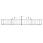 vidaXL Coșuri gabion arcuite, 2 buc., 300x30x40/60 cm, fier galvanizat vidaXL Coșuri gabion arcuite, 2 buc., 300x30x40/60 cm, fier galvanizat
