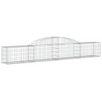 vidaXL Coșuri gabion arcuite, 10 buc., 300x30x40/60cm, fier galvanizat