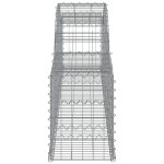 vidaXL Coșuri gabion arcuite, 10 buc., 300x30x40/60cm, fier galvanizat
