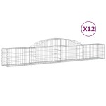 vidaXL Coșuri gabion arcuite, 12 buc., 300x30x40/60cm, fier galvanizat vidaXL Coșuri gabion arcuite, 12 buc., 300x30x40/60cm, fier galvanizat