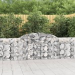 vidaXL Coșuri gabion arcuite 4 buc., 300x30x80/100 cm, fier galvanizat vidaXL Coșuri gabion arcuite 4 buc., 300x30x80/100 cm, fier galvanizat