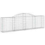 vidaXL Coșuri gabion arcuite 4 buc., 300x30x80/100 cm, fier galvanizat vidaXL Coșuri gabion arcuite 4 buc., 300x30x80/100 cm, fier galvanizat