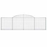 vidaXL Coșuri gabion arcuite 4 buc., 300x30x80/100 cm, fier galvanizat vidaXL Coșuri gabion arcuite 4 buc., 300x30x80/100 cm, fier galvanizat