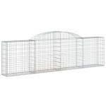 vidaXL Coșuri gabion arcuite 5 buc., 300x30x80/100 cm, fier galvanizat