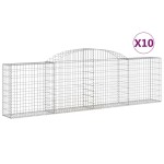 vidaXL Coșuri gabion arcuite 10 buc, 300x30x80/100 cm, fier galvanizat vidaXL Coșuri gabion arcuite 10 buc, 300x30x80/100 cm, fier galvanizat