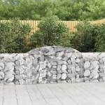 vidaXL Coșuri gabion arcuite 10 buc, 300x30x80/100 cm, fier galvanizat vidaXL Coșuri gabion arcuite 10 buc, 300x30x80/100 cm, fier galvanizat