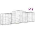 vidaXL Coșuri gabion arcuite 13 buc, 300x30x80/100 cm, fier galvanizat vidaXL Coșuri gabion arcuite 13 buc, 300x30x80/100 cm, fier galvanizat