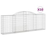 vidaXL Coșuri gabion arcuite 10 buc, 300x30x100/120 cm fier galvanizat vidaXL Coșuri gabion arcuite 10 buc, 300x30x100/120 cm fier galvanizat