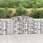vidaXL Coșuri gabion arcuite 11 buc, 300x30x100/120 cm fier galvanizat vidaXL Coșuri gabion arcuite 11 buc, 300x30x100/120 cm fier galvanizat