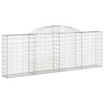vidaXL Coșuri gabion arcuite 11 buc, 300x30x100/120 cm fier galvanizat vidaXL Coșuri gabion arcuite 11 buc, 300x30x100/120 cm fier galvanizat