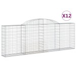vidaXL Coșuri gabion arcuite 12 buc, 300x30x100/120 cm fier galvanizat vidaXL Coșuri gabion arcuite 12 buc, 300x30x100/120 cm fier galvanizat