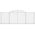 vidaXL Coșuri gabion arcuite 12 buc, 300x30x100/120 cm fier galvanizat vidaXL Coșuri gabion arcuite 12 buc, 300x30x100/120 cm fier galvanizat