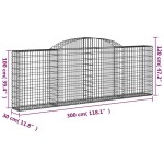 vidaXL Coșuri gabion arcuite 12 buc, 300x30x100/120 cm fier galvanizat vidaXL Coșuri gabion arcuite 12 buc, 300x30x100/120 cm fier galvanizat