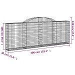 vidaXL Coșuri gabion arcuite 13 buc, 300x30x100/120 cm fier galvanizat vidaXL Coșuri gabion arcuite 13 buc, 300x30x100/120 cm fier galvanizat