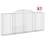 vidaXL Coșuri gabion arcuite 7 buc, 300x30x120/140 cm, fier galvanizat vidaXL Coșuri gabion arcuite 7 buc, 300x30x120/140 cm, fier galvanizat