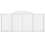 vidaXL Coșuri gabion arcuite 10 buc, 300x30x120/140 cm fier galvanizat vidaXL Coșuri gabion arcuite 10 buc, 300x30x120/140 cm fier galvanizat