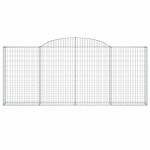 vidaXL Coșuri gabion arcuite 12 buc, 300x30x120/140 cm fier galvanizat vidaXL Coșuri gabion arcuite 12 buc, 300x30x120/140 cm fier galvanizat