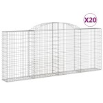 vidaXL Coșuri gabion arcuite 20 buc, 300x30x120/140 cm fier galvanizat vidaXL Coșuri gabion arcuite 20 buc, 300x30x120/140 cm fier galvanizat