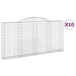 vidaXL Coșuri gabion arcuite 10 buc, 300x30x140/160cm, fier galvanizat vidaXL Coșuri gabion arcuite 10 buc, 300x30x140/160cm, fier galvanizat