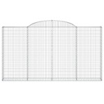 vidaXL Coșuri gabion arcuite 7 buc. 300x30x160/180 cm fier galvanizat vidaXL Coșuri gabion arcuite 7 buc. 300x30x160/180 cm fier galvanizat