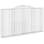 vidaXL Coșuri gabion arcuite 9 buc. 300x30x160/180 cm fier galvanizat vidaXL Coșuri gabion arcuite 9 buc. 300x30x160/180 cm fier galvanizat
