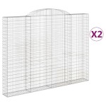 vidaXL Coșuri gabion arcuite 2 buc. 300x30x220/240 cm fier galvanizat vidaXL Coșuri gabion arcuite 2 buc. 300x30x220/240 cm fier galvanizat