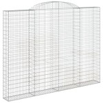 vidaXL Coșuri gabion arcuite 2 buc. 300x30x220/240 cm fier galvanizat vidaXL Coșuri gabion arcuite 2 buc. 300x30x220/240 cm fier galvanizat