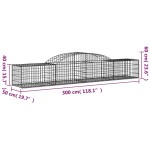 vidaXL Coșuri gabion arcuite 4 buc., 300x50x40/60 cm, fier galvanizat vidaXL Coșuri gabion arcuite 4 buc., 300x50x40/60 cm, fier galvanizat