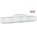 vidaXL Coșuri gabion arcuite, 10 buc., 300x50x40/60cm, fier galvanizat vidaXL Coșuri gabion arcuite, 10 buc., 300x50x40/60cm, fier galvanizat