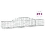 vidaXL Coșuri gabion arcuite, 11 buc., 300x50x40/60cm, fier galvanizat vidaXL Coșuri gabion arcuite, 11 buc., 300x50x40/60cm, fier galvanizat