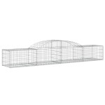 vidaXL Coșuri gabion arcuite, 17 buc., 300x50x40/60cm, fier galvanizat