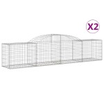 vidaXL Coșuri gabion arcuite 2 buc, 300x50x60/80 cm, fier galvanizat vidaXL Coșuri gabion arcuite 2 buc, 300x50x60/80 cm, fier galvanizat