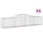 vidaXL Coșuri gabion arcuite 5 buc, 300x50x60/80 cm, fier galvanizat vidaXL Coșuri gabion arcuite 5 buc, 300x50x60/80 cm, fier galvanizat